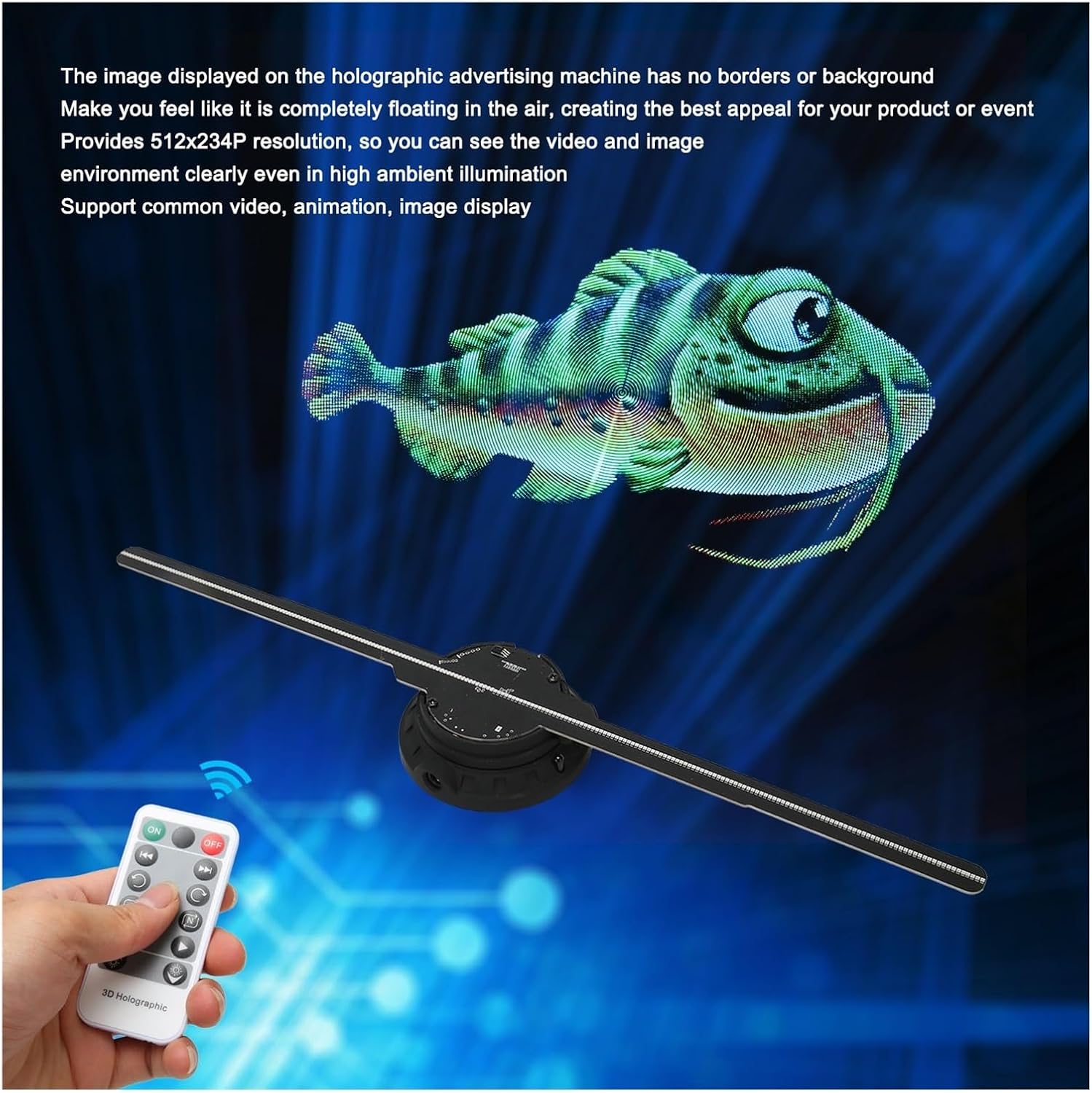 Diffusion holographique 3D en magasin