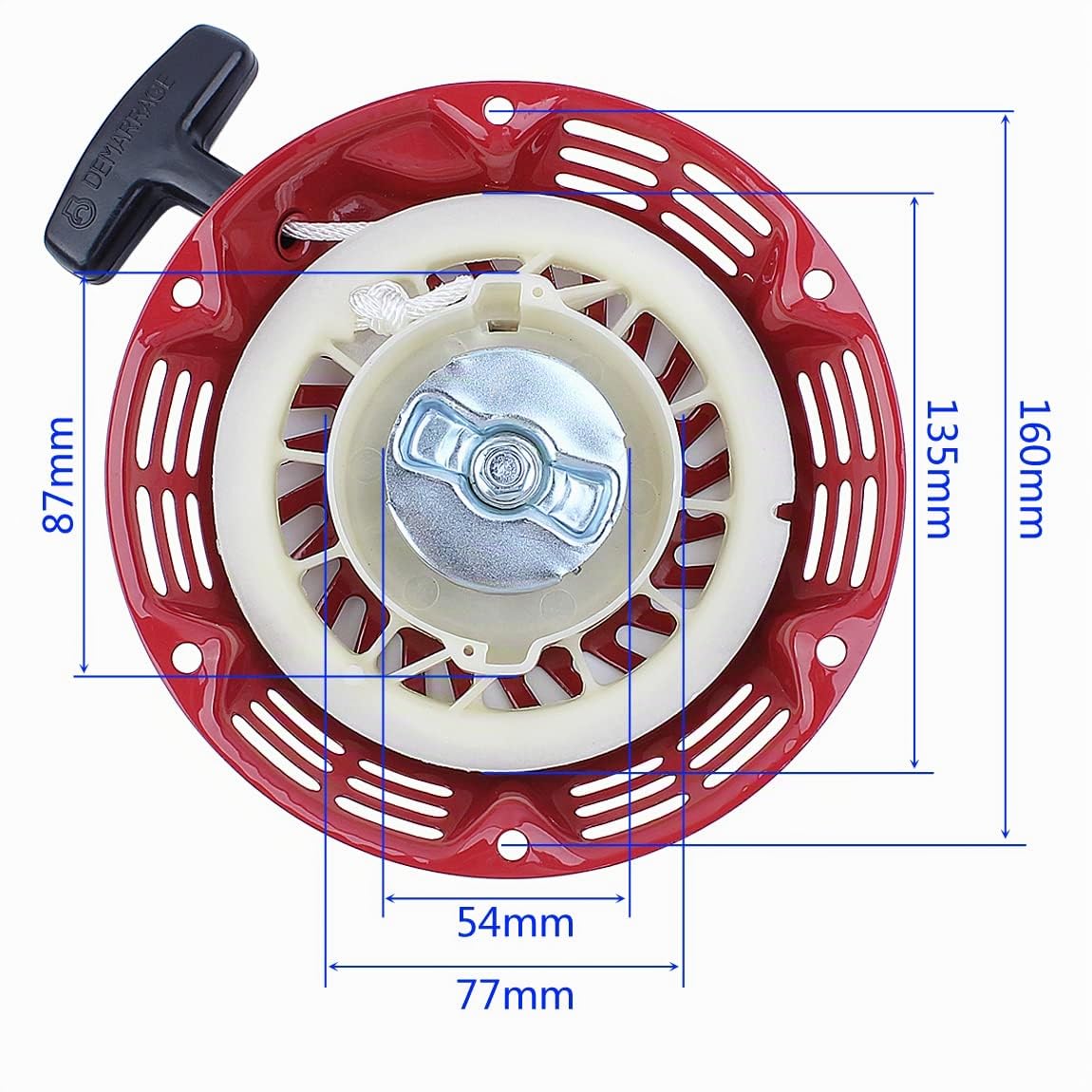 ADEFOL Avviamento a Strappo per Motore Honda GX120 GX160 GX200 5.5HP 6.5HP e Così Via, Avviatore Manuale + Coppa di Avviamento Parti di Ricambio Recoil Starter