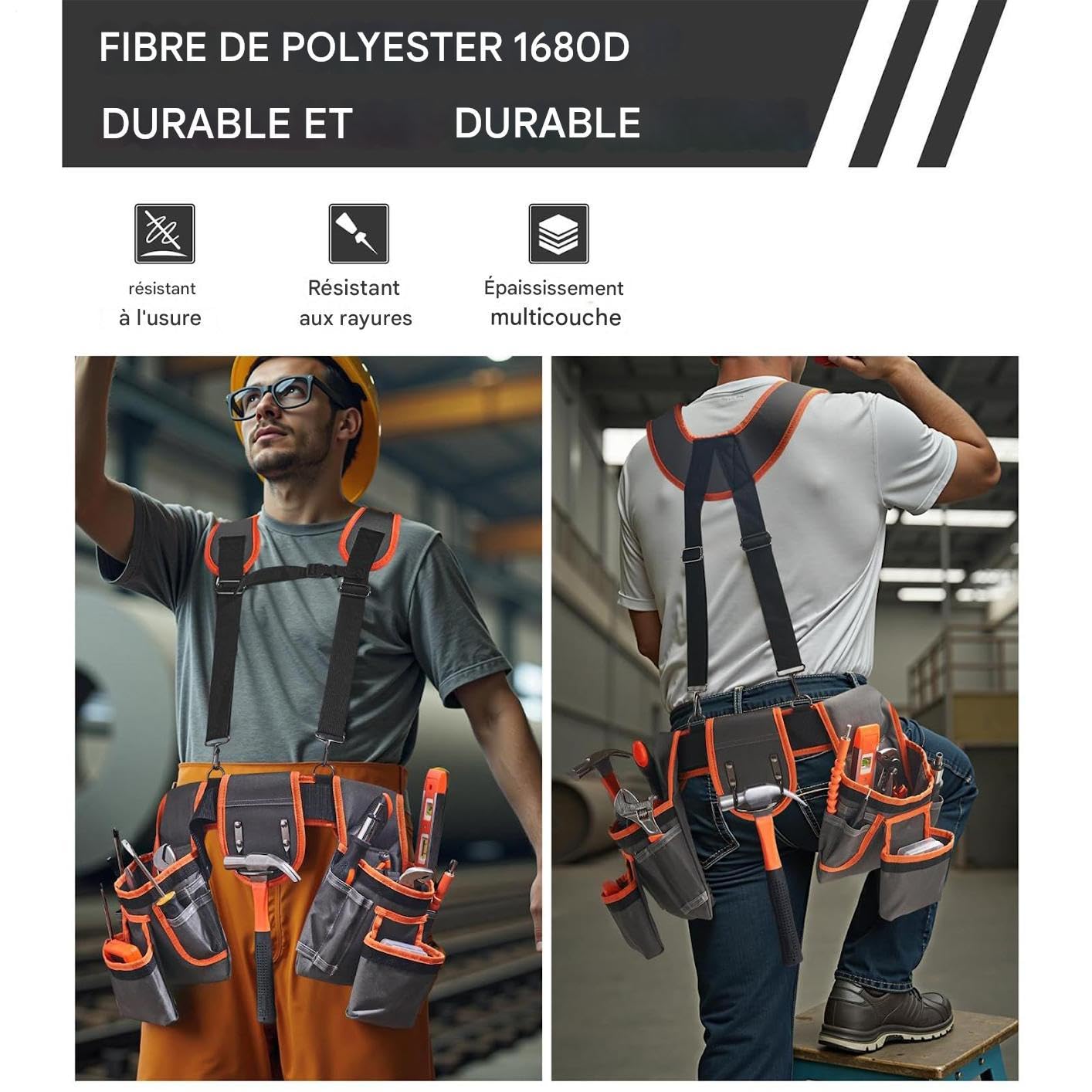 Ceinture Porte-Outils pour Charpentier,Organisateur de Ceinture