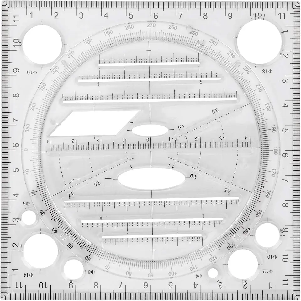 Régua multifuncional para marcenaria