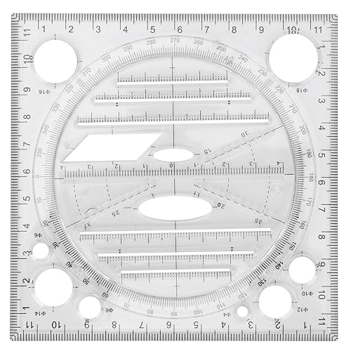 White Multi Function Woodworking Ruler Accurate Measuring Tool for Carpentry