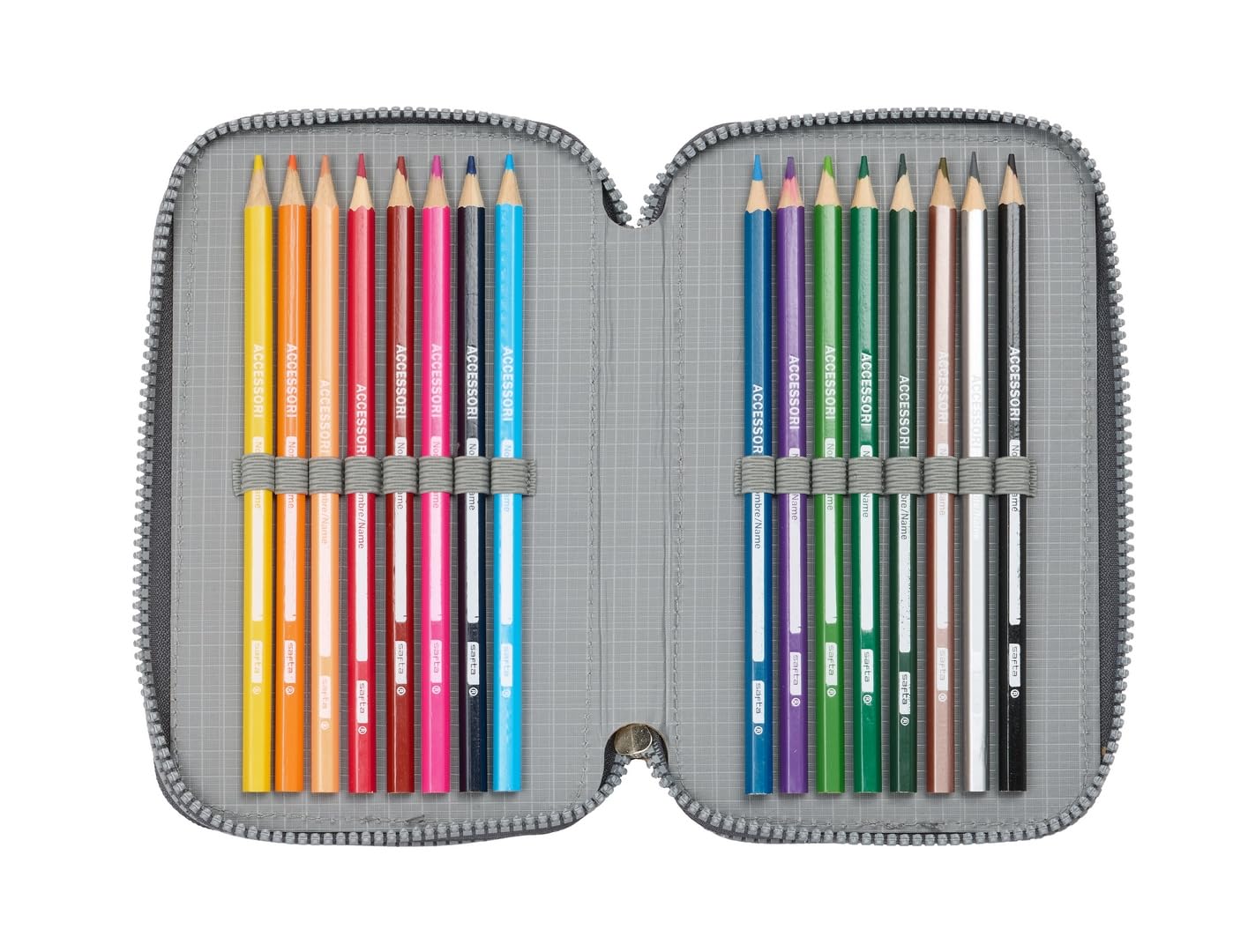 Real Madrid 3ª EQUIPACIÓN 24/25 - Estuche Escolar con 37 Útiles Incluidos, Estuche Infantil, Estuche Niño, Ideal para Niños de 5 a 14 Años, Cómodo y Versátil, Calidad y Resistencia, 12.5x5.5x19.5 cm