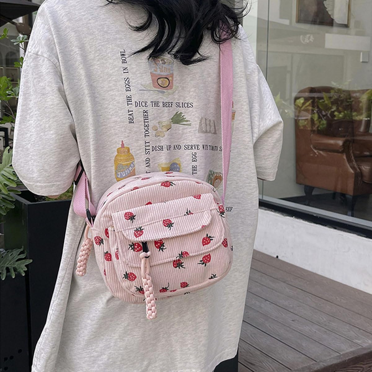 Cute Purses Corduroy Purse Crossbody Bags for Women Cute Handbags - Image 7