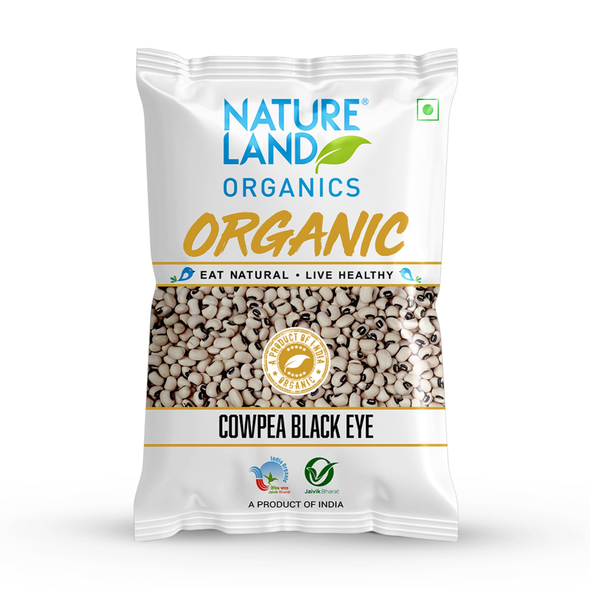 Natureland Organics Cowpea Black Eye / Lobia 500 Gm - Organic Healthy Pulses-picture-28