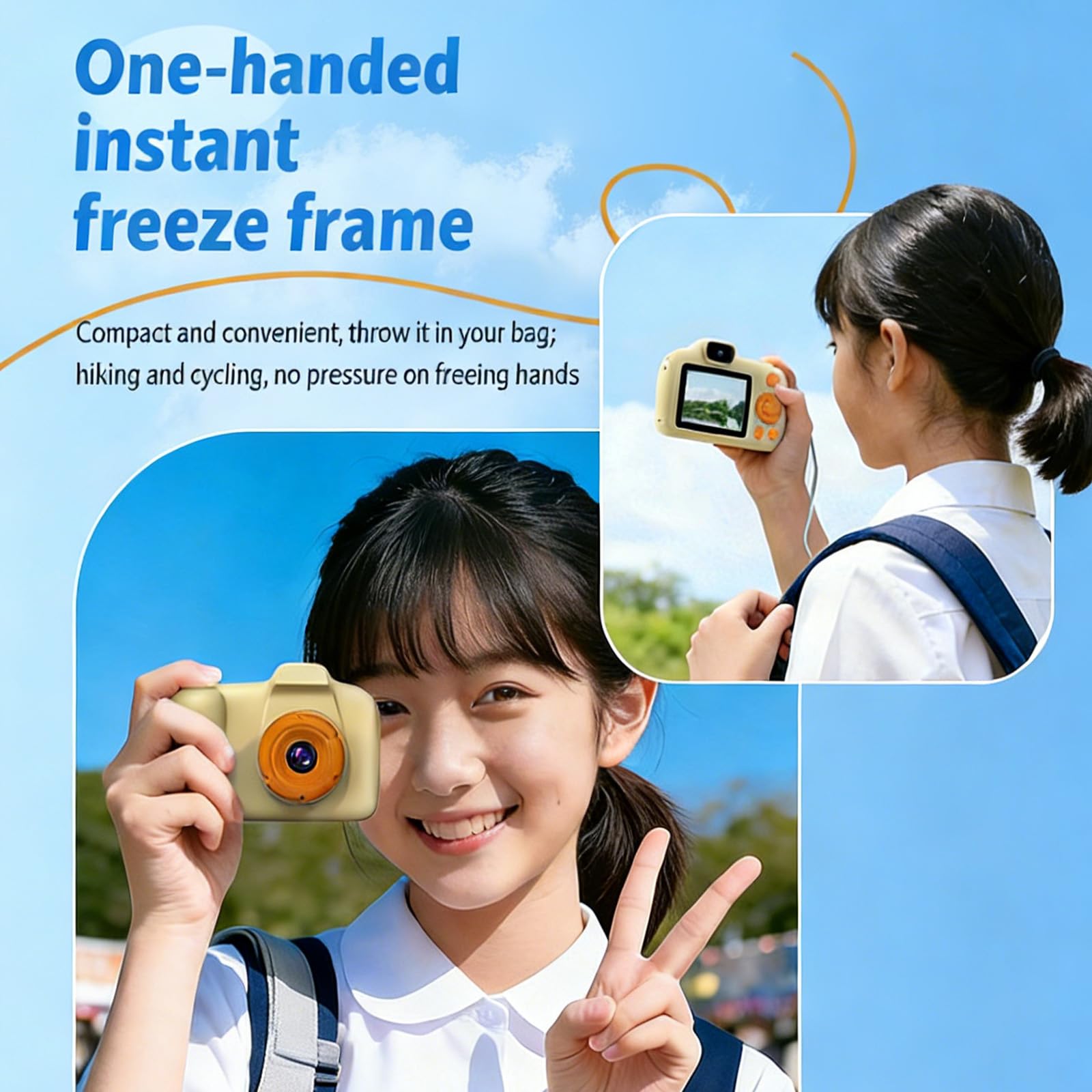 Bambini Intelligente Compagno di Studio Fotografia Fotografia Regalo di Compleanno Fotografia Educativa Fotografia Interattiva Pocket Size Camera con Built-in Apprendimento Applicazioni
