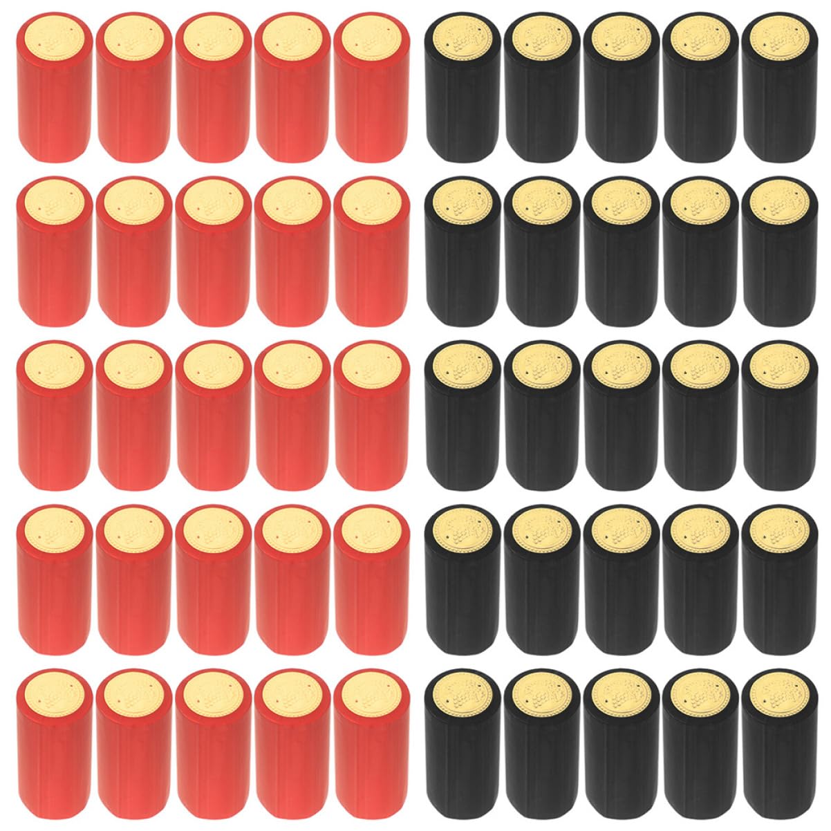 BRIGHTFUFU 200pcs Wine Bottle Heat Shrink Capsule Sealer Red Wine Bottle Shrink Caps Pvc Heat Shrink Capsules for Wine Collectors