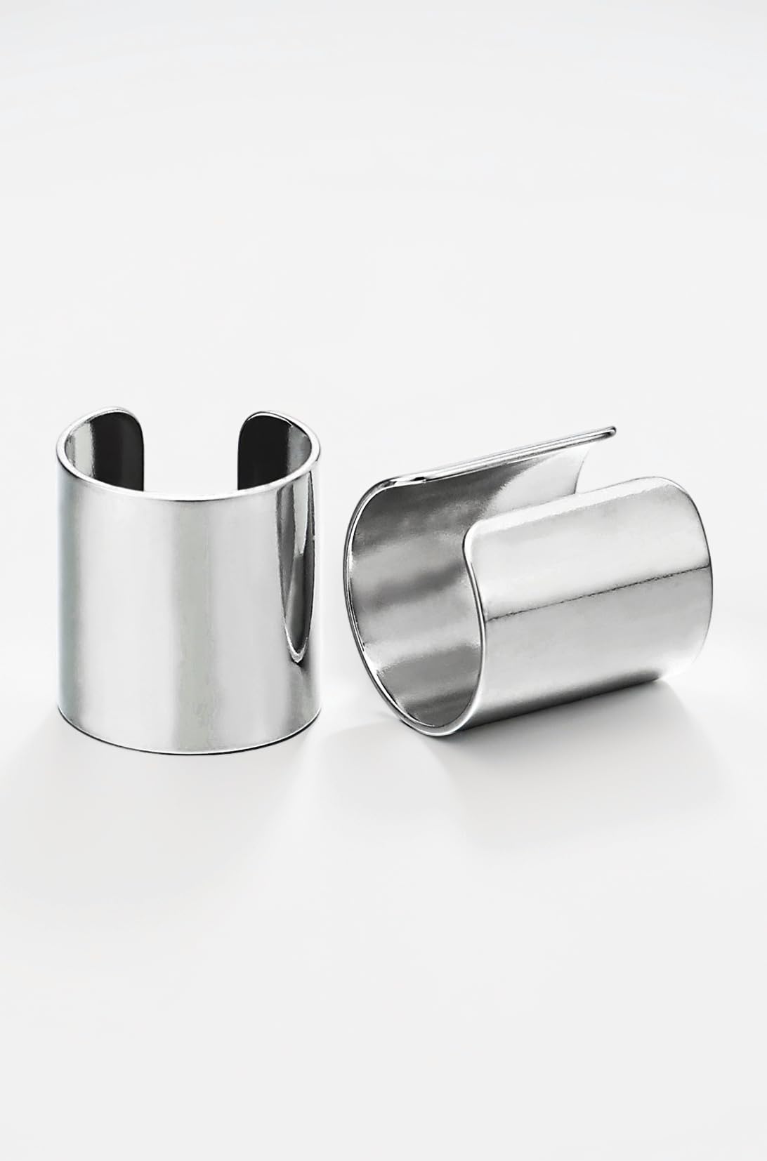 2pcs Stainless Steel Colorful Ear Cuff Ear Clip Non-Piercing Clip On Earrings for Men and Women