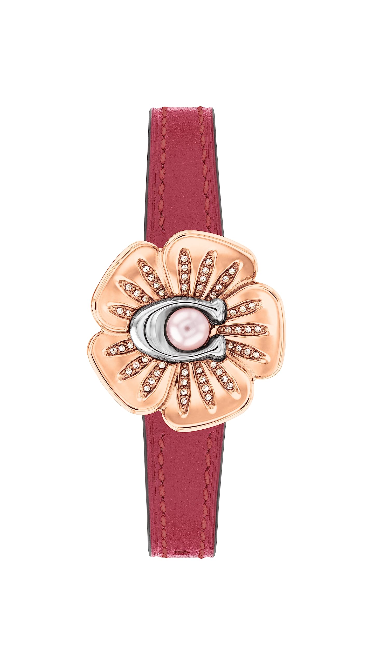 Buy Coach Tearose Qtz Basic Slim Light Pink Flower Dial Women's