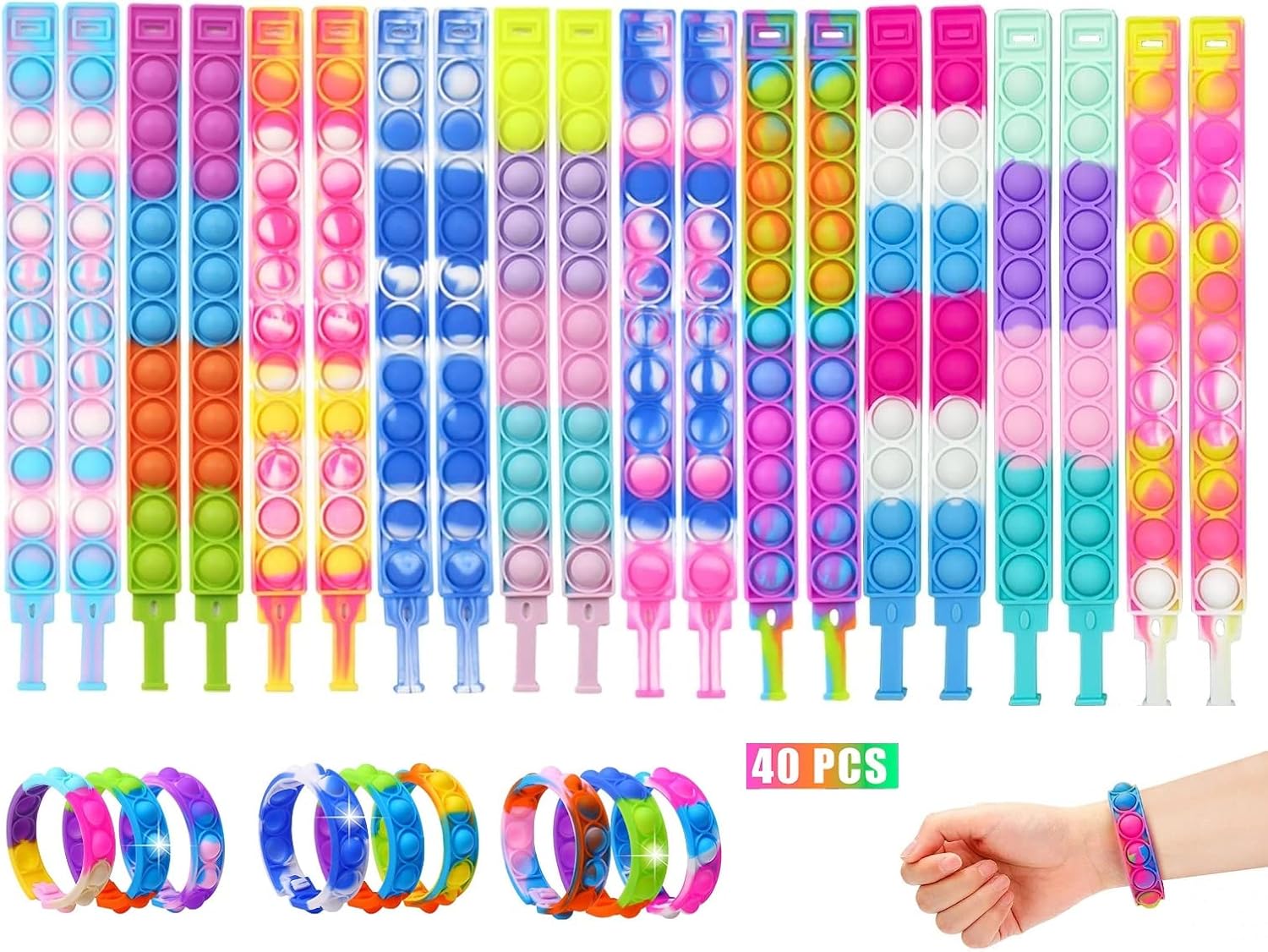 40Pcs Fidget Toys Pop Party Favors for Kids 48 812, Pop