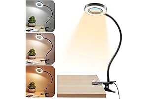 Mubarak LED Desk Lamp with 5X Magnifying Glass
