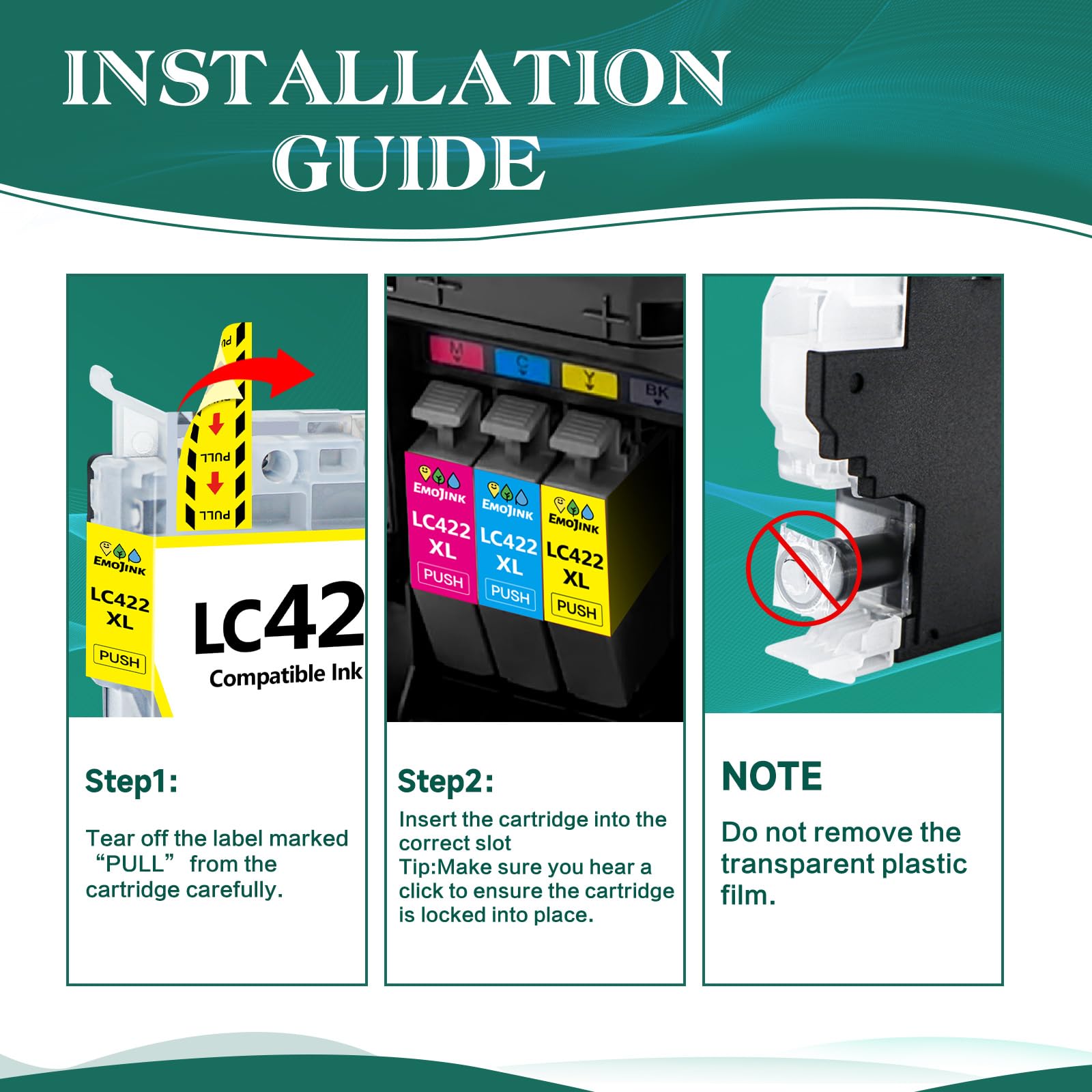 COETE LC422 XL - 4 Cartucce D'inchiostro Copatibili Con Brother LC422 - Foto 3