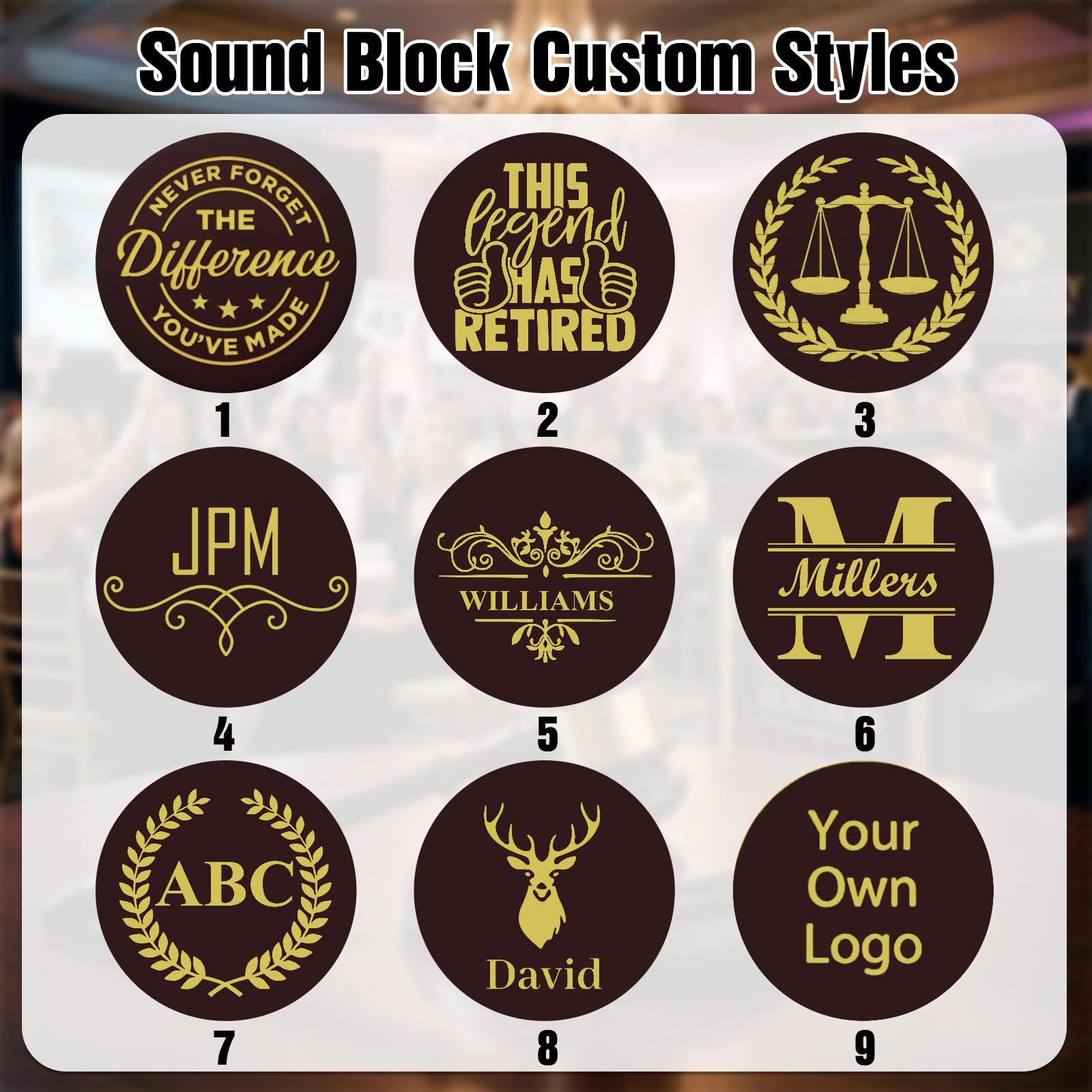 Juego de martillo de juez personalizado con bloque acústico, regalo para jubilados, abogado, subastador, decoración de escritorio, jubilación, graduación.