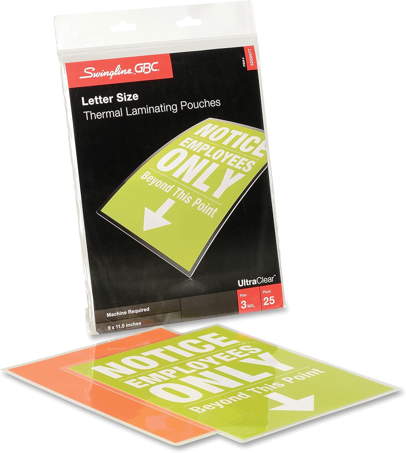 Swingline GBC UltraClear Thermal Laminating Pouches, Letter Size, 3 Mil