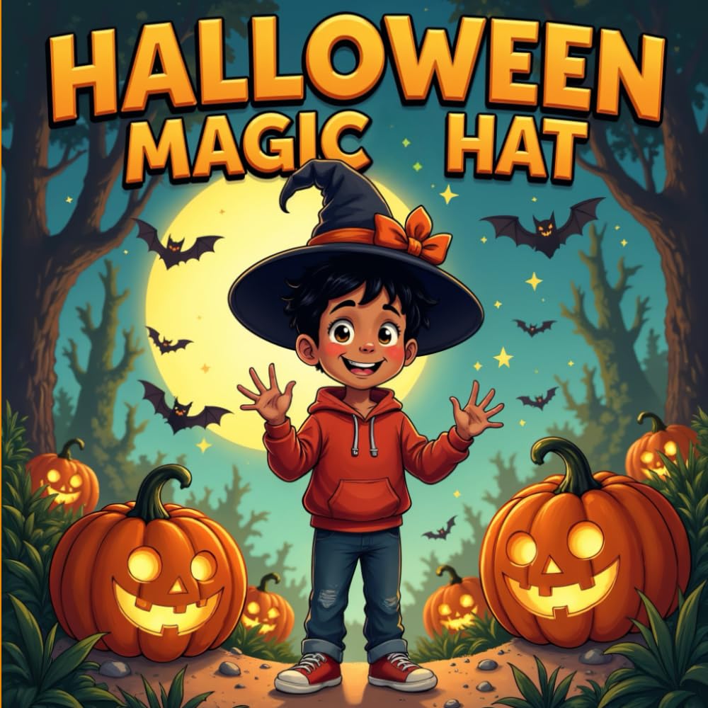 Halloween Magic Hat Book for Kids: A Spooky Adventure Storybook for For Children Full of Pumpkins, Ghosts, and Glowing Fun