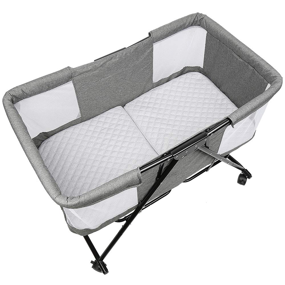 Culla Cododo 2 In 1 Con Materasso E Zanzariera | Per Neonati 0-36 Mesi - Design Sicuro E Pratico - Foto 3