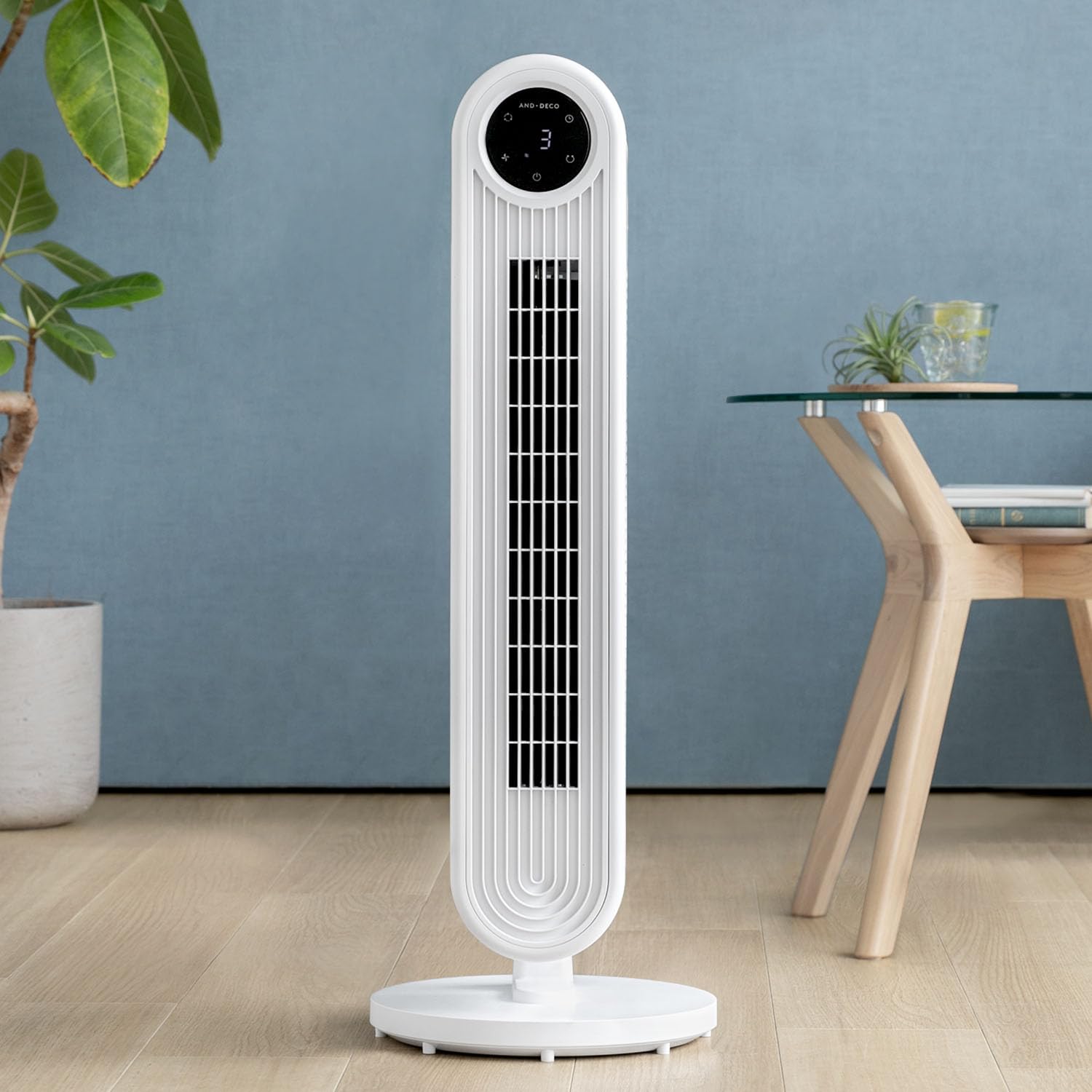 Amazon | モダンデコ タワーファン dcモーター リモコン付き スリム