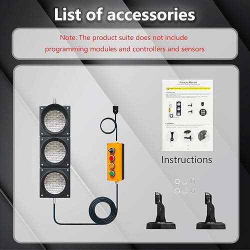 Miniatura 9 de 100-3 4inch 3.937 in tráfico StopGo LightBotón ControlAC 85-265V lámpara LED, PC cubierta resistente al agua IP65