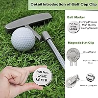 Vista 3 de Divertido marcador de pelota de golf con clip magnético para sombrero, un regalo de golf perfecto para hombres o mujeres, accesorios de golf