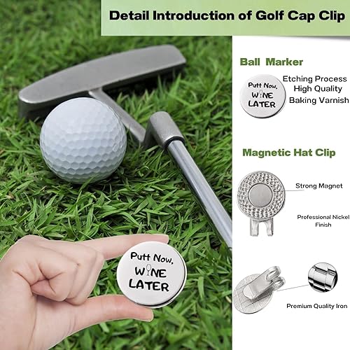 Miniatura 3 de Divertido marcador de pelota de golf con clip magnético para sombrero, un regalo de golf perfecto para hombres o mujeres, accesorios de golf para
