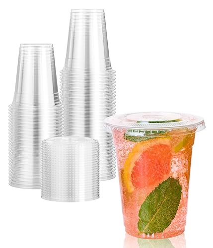 Vplus 200 Pack 12 OZ PET Clear Plastic Cups with
