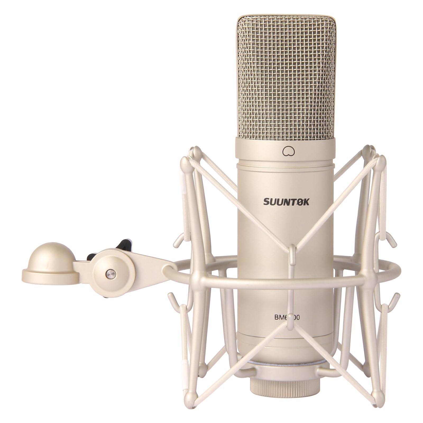 SUUNTOK Condenser Microphone XLR, Large Diaphgram Professional Recording Cardioid Microphone Kit with Shock Mount