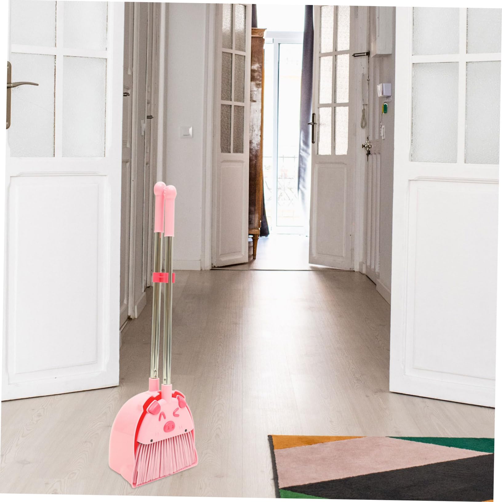 Juego de Escoba y Recogedor Rosa para Niños PP Pet