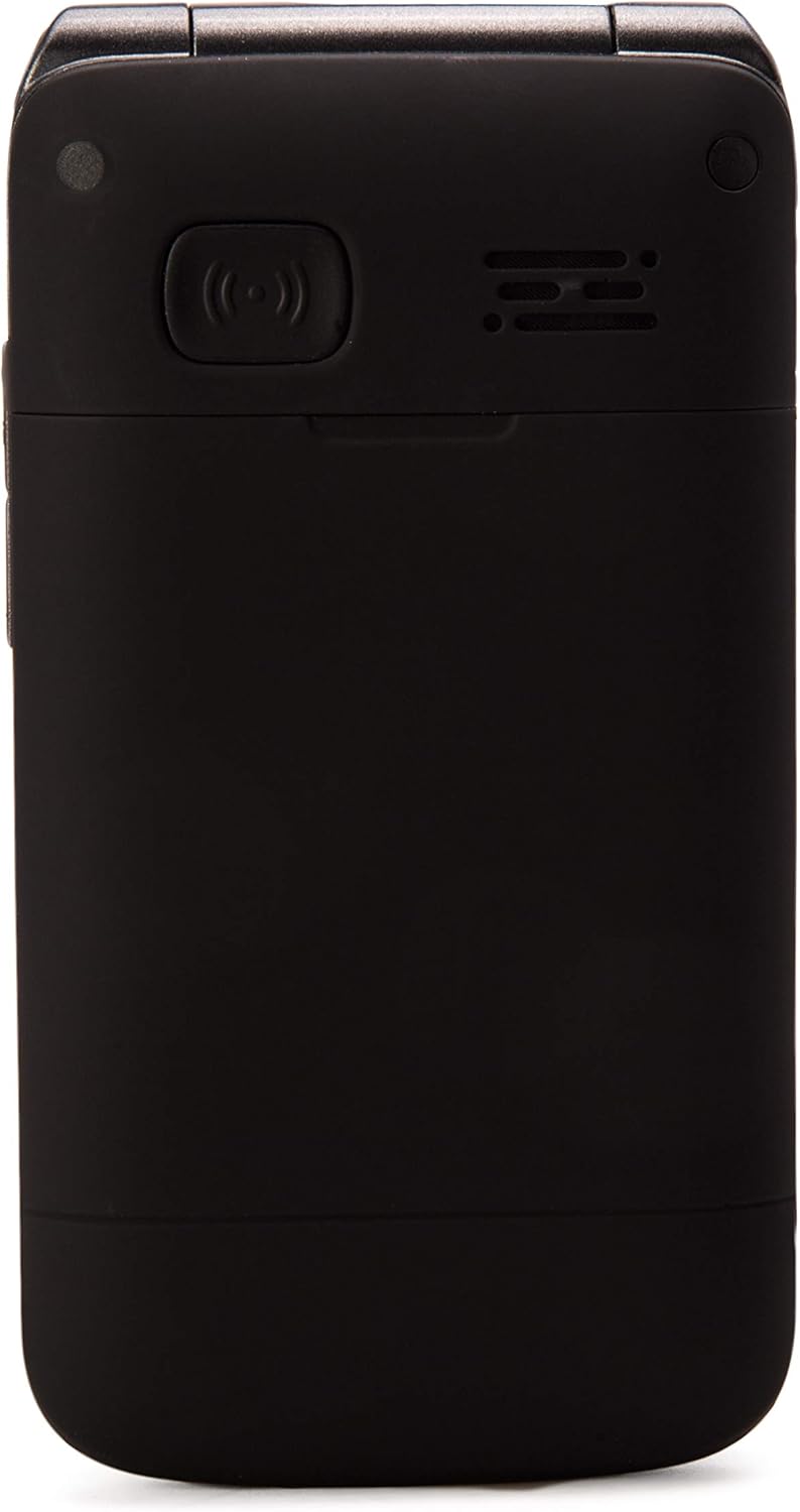 Back of the TTfone Titan TT950 phone, highlighting the SOS emergency button and speaker.