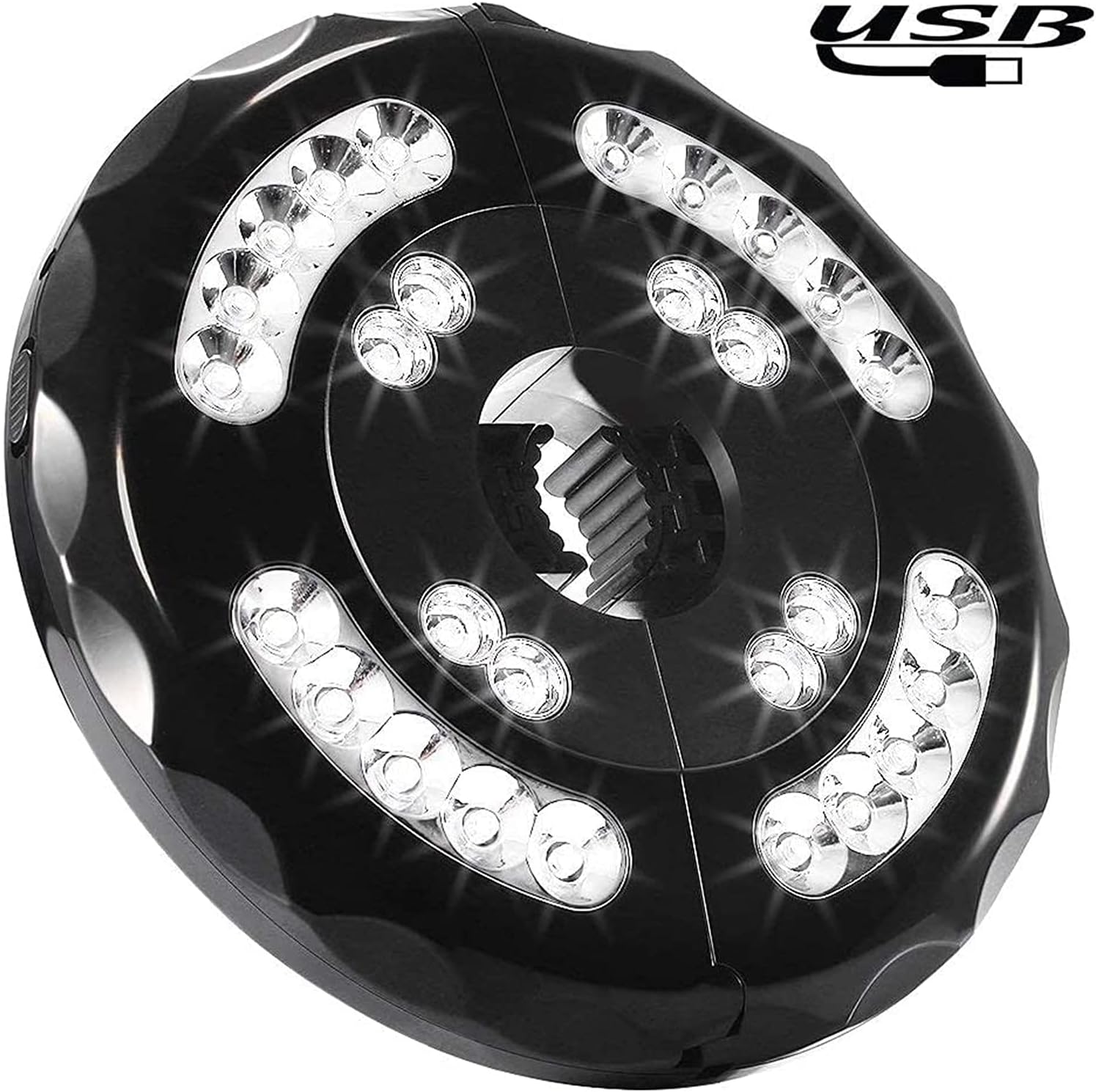 28 LED USB Rechargeable Umbrella Lights with 3 Lighting Modes, 4400mAh High Capacity Battery, 54 Lighting Hours, Waterproof Atmosphere Light for Garden Seaside Camping and More (10pcs (Color : 28 Le