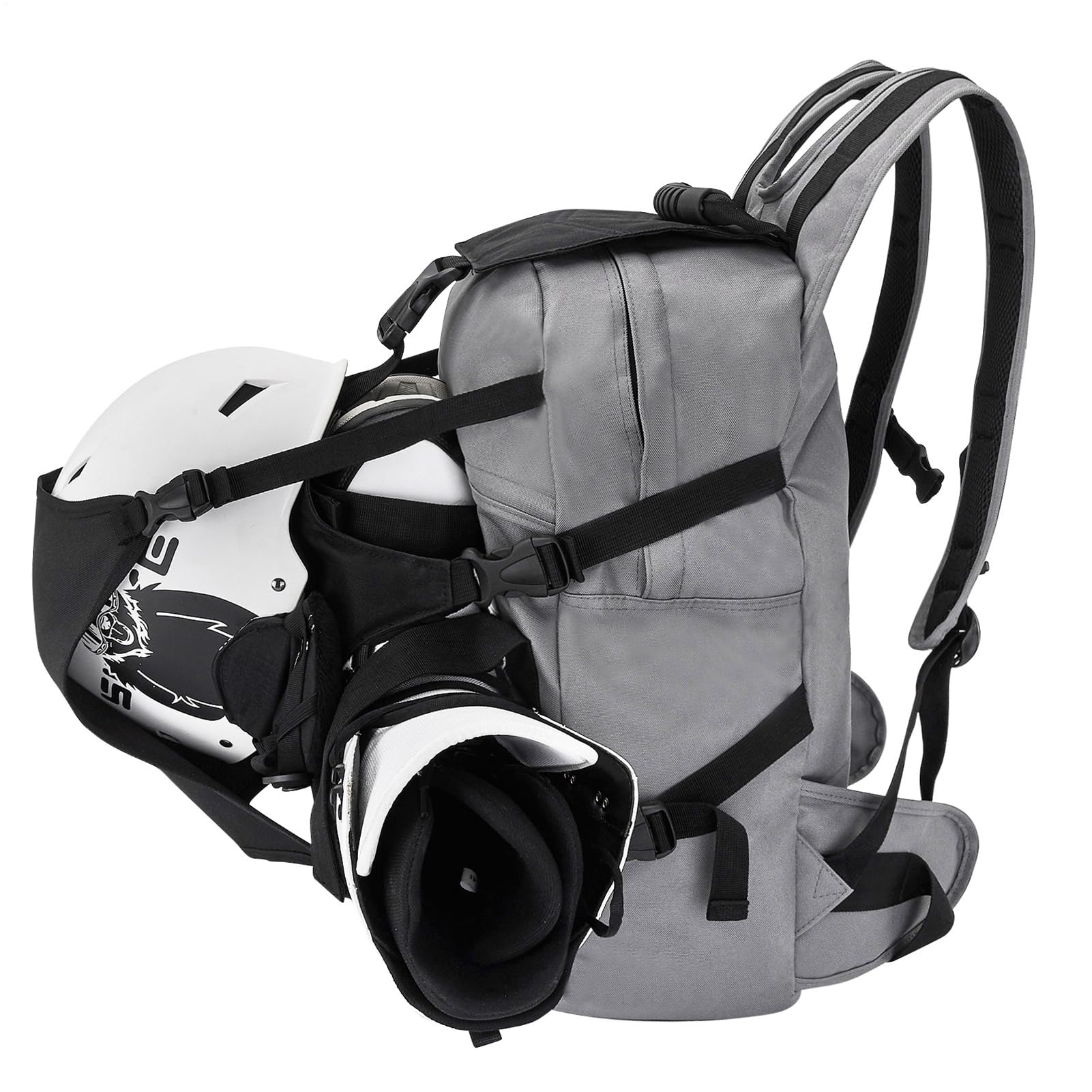 Zaino da Sci Zaino Escursionismo 30 Litri | Borsa Attrezzatura Snowboard per Casco Protezioni Abbigliamento Sciatori Snowboarder Viaggiatori Ospiti Resort Guide