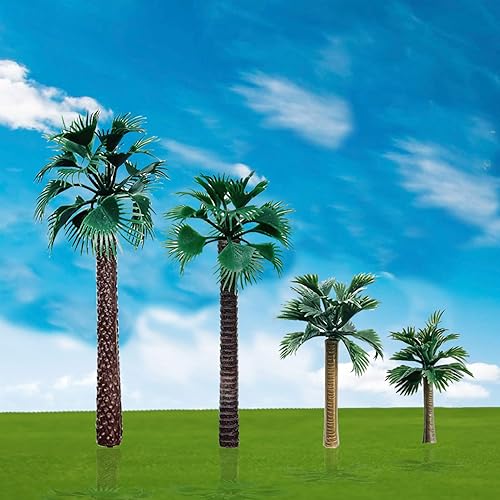 Miniatura 6 de Woohome Árboles en miniatura - Árboles modelo mixto para modelo, tren, paisaje, arquitectura, manualidades de bricolaje (30 piezas)