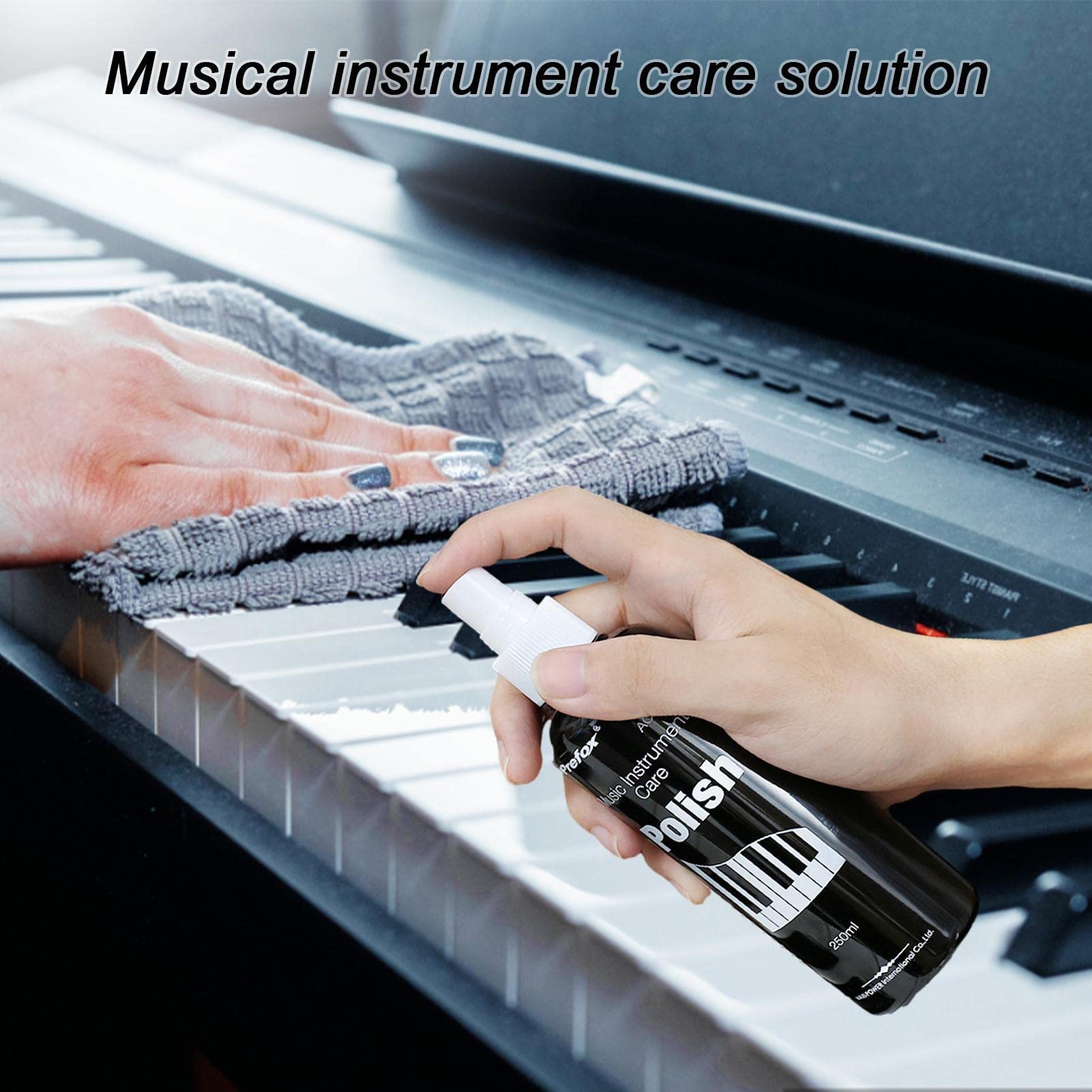 Spray Lucidante Pianoforte 250ml - Detergente E Protettivo Per Pianoforti Laccati Con Panno - Foto 9