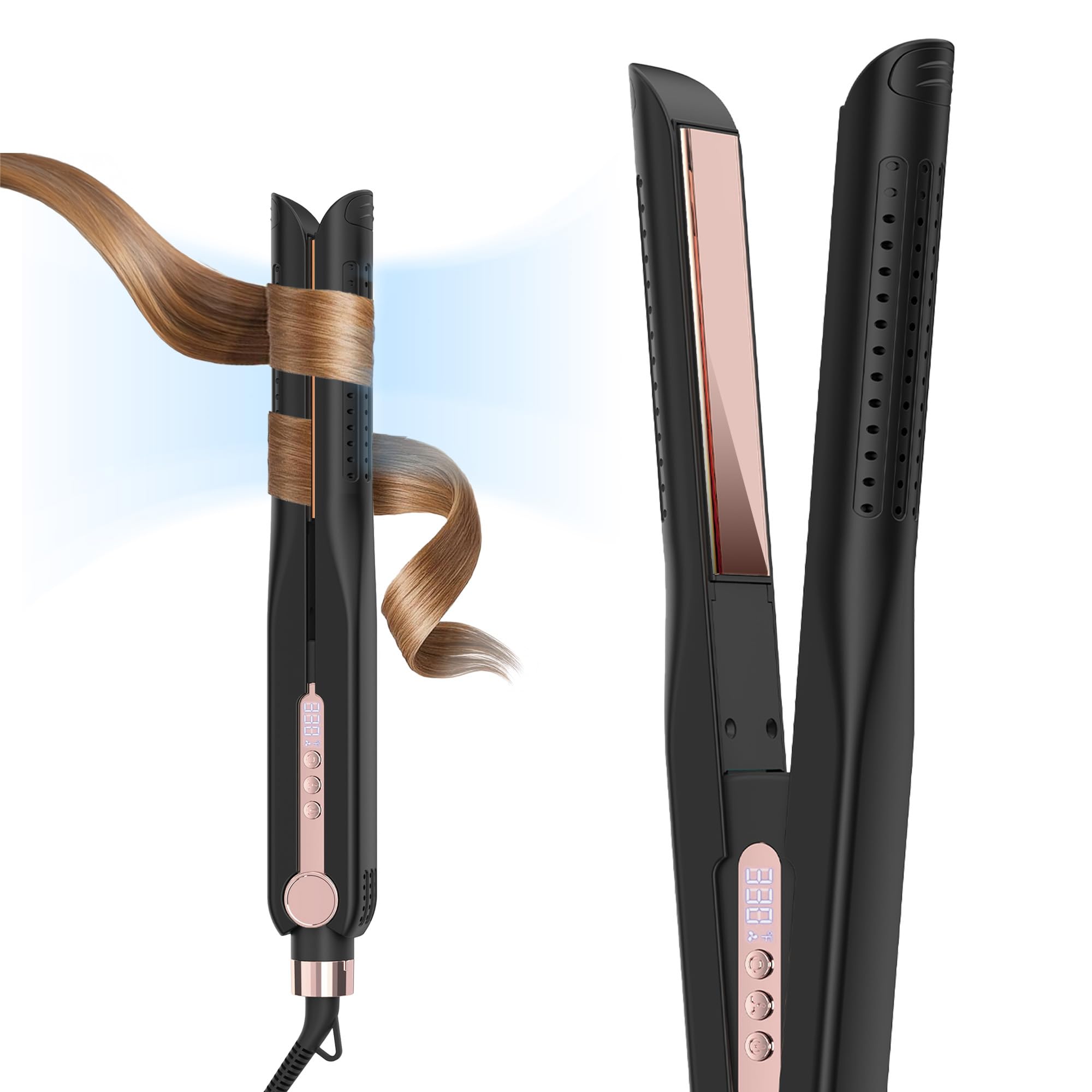 19.xx Titanium Flat Iron Hair Straightener & Curling Wand! — beauty deal on Shopping With Noya