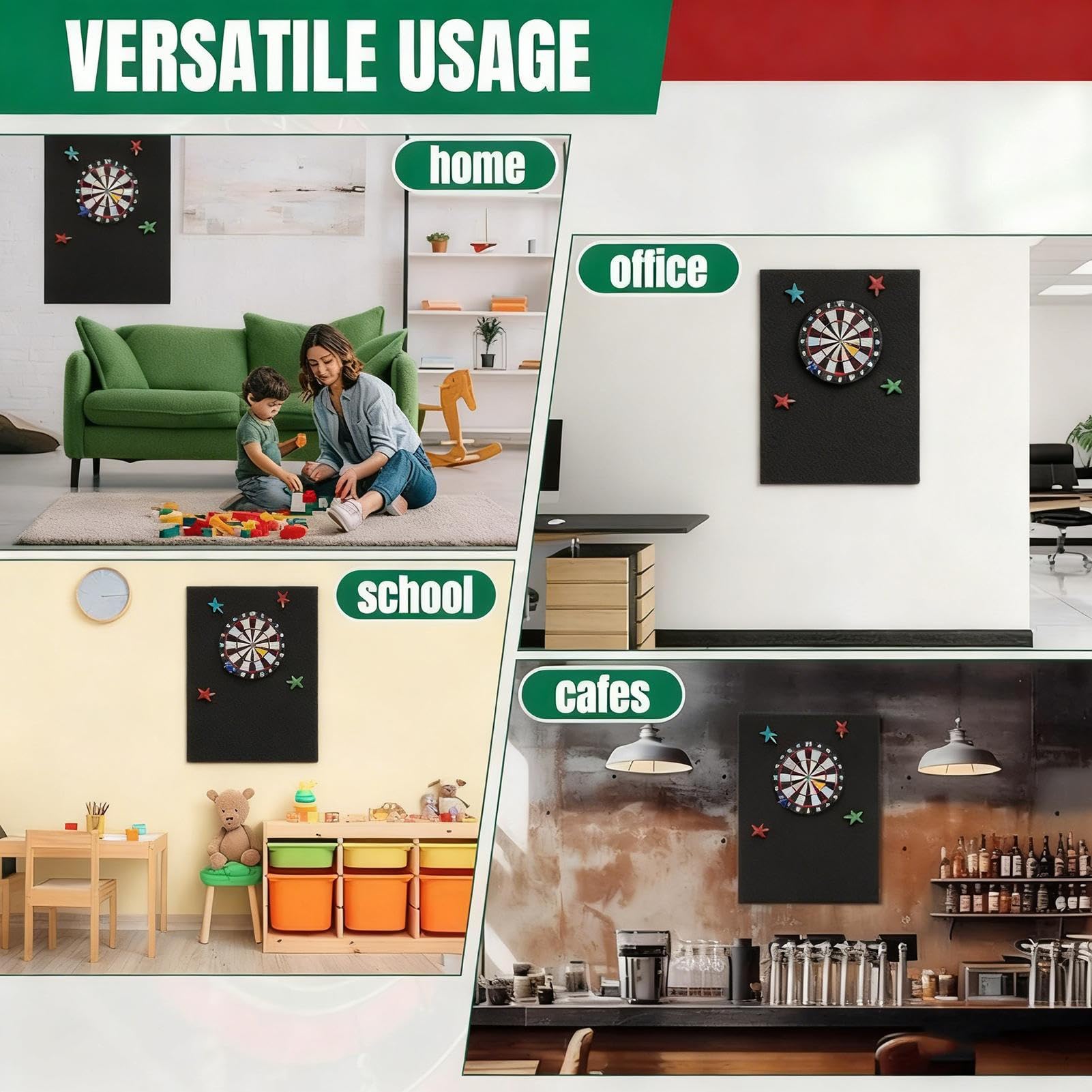 Protection Murale derrière la de fléchettes | Protection autocollante – Protection Murale – pour Jardin, intérieur, Vacances, fête, Maison, Salon, Chambre à Coucher, dortoir, Appartement