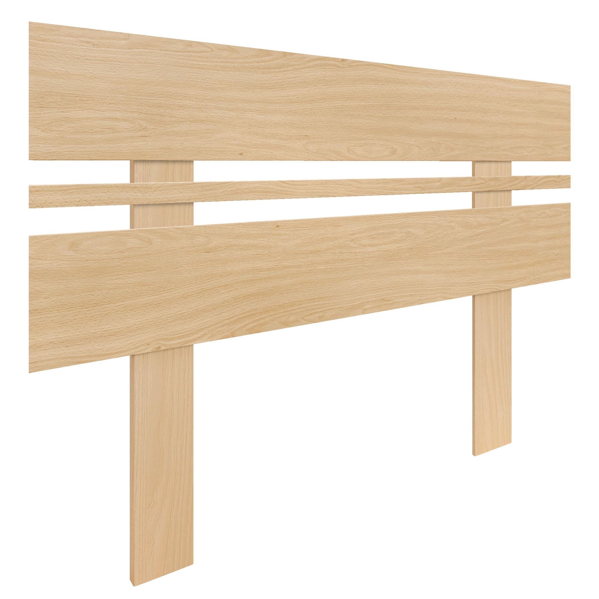 DHOME Cabecero de Madera reciclada DM Horizontal Ancho con Patas Cama Palets Herrajes incluidos (90x115 Horizontal Ancho, Madera Natural)