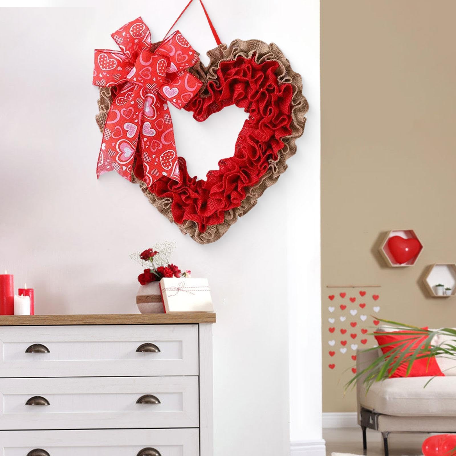 perfk Decorazioni per, ghirlande a forma di cuore, bomboniere da appendere alla porta d'ingresso, decorazioni per