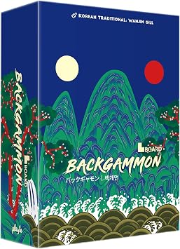 Backgammon Board Game, Japanese Version, Official Korean Traditional Illustration, Analog Game, Strategy, Brain Battle