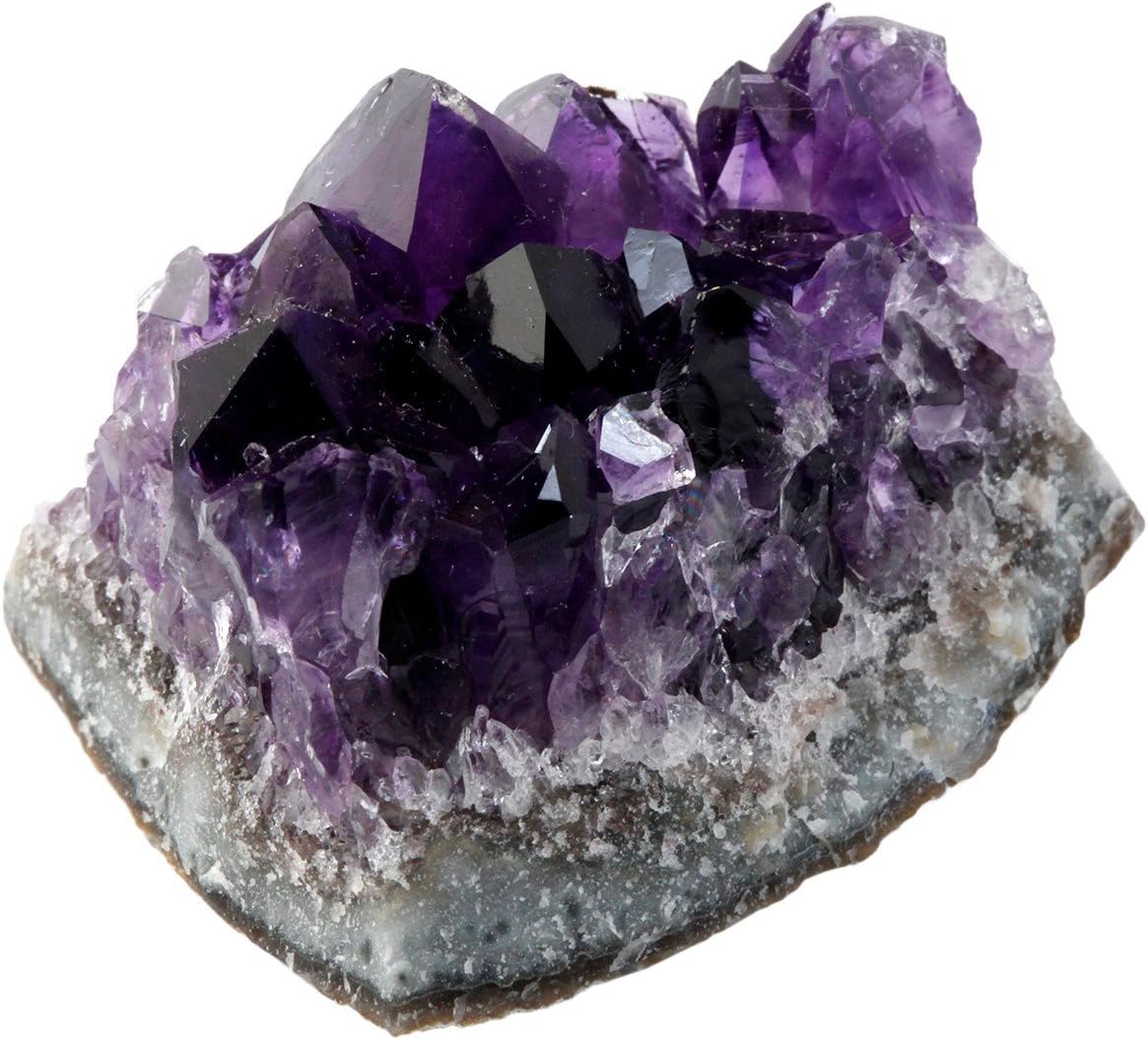 Rockcloud Natural Purple Amethyst Quartz Crystal Cluster Geode Druzy Home Decoration Gemstone Specimen