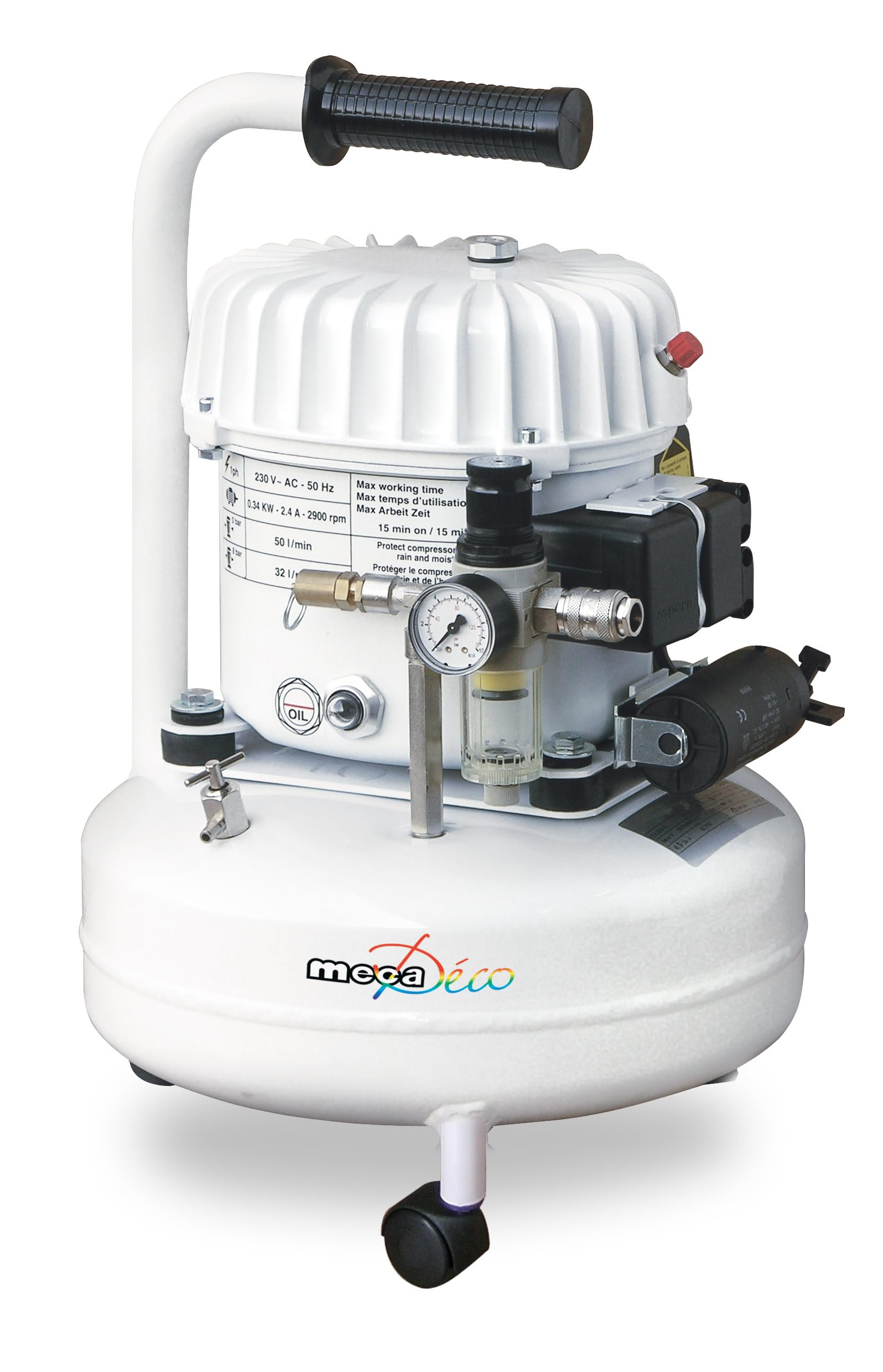 Mecadeco 425516 Compresseur 9 L Silencieux