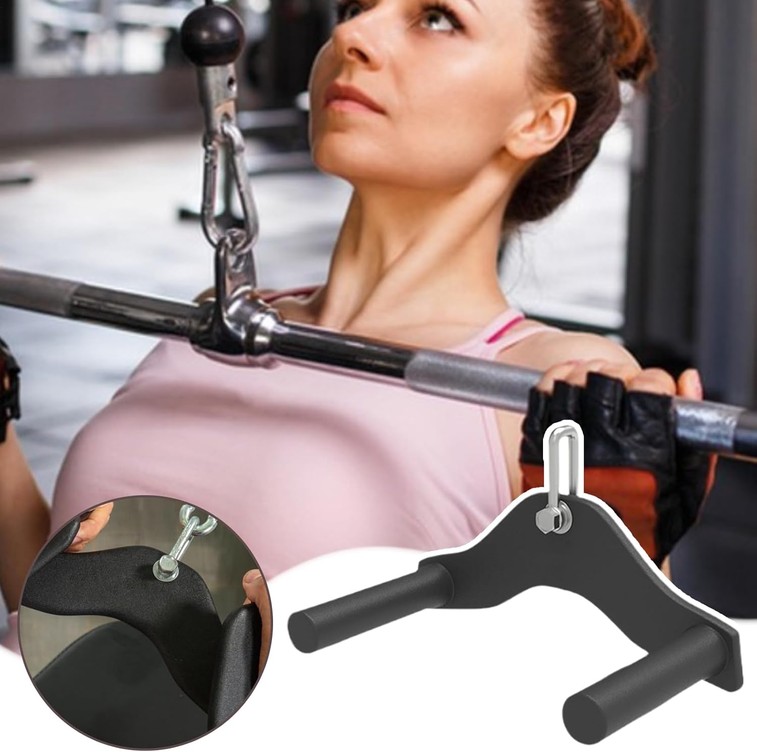 プルダウンバー、ラットバーの添付ファイル - プルダウンハンドルケーブルアタッチメント,バックトリセップヘビーデューティジムアクセサ
