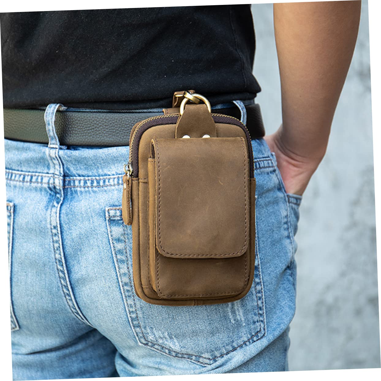 Pochette de Ceinture pour Téléphone Portable, Grand Format PU