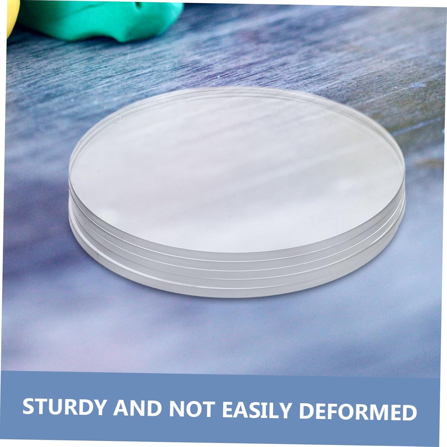 5pcs Round Acrylic Discs for DIY Crafts Transparent Acrylic Blanks for Painting Coasters and Office Signs Thick