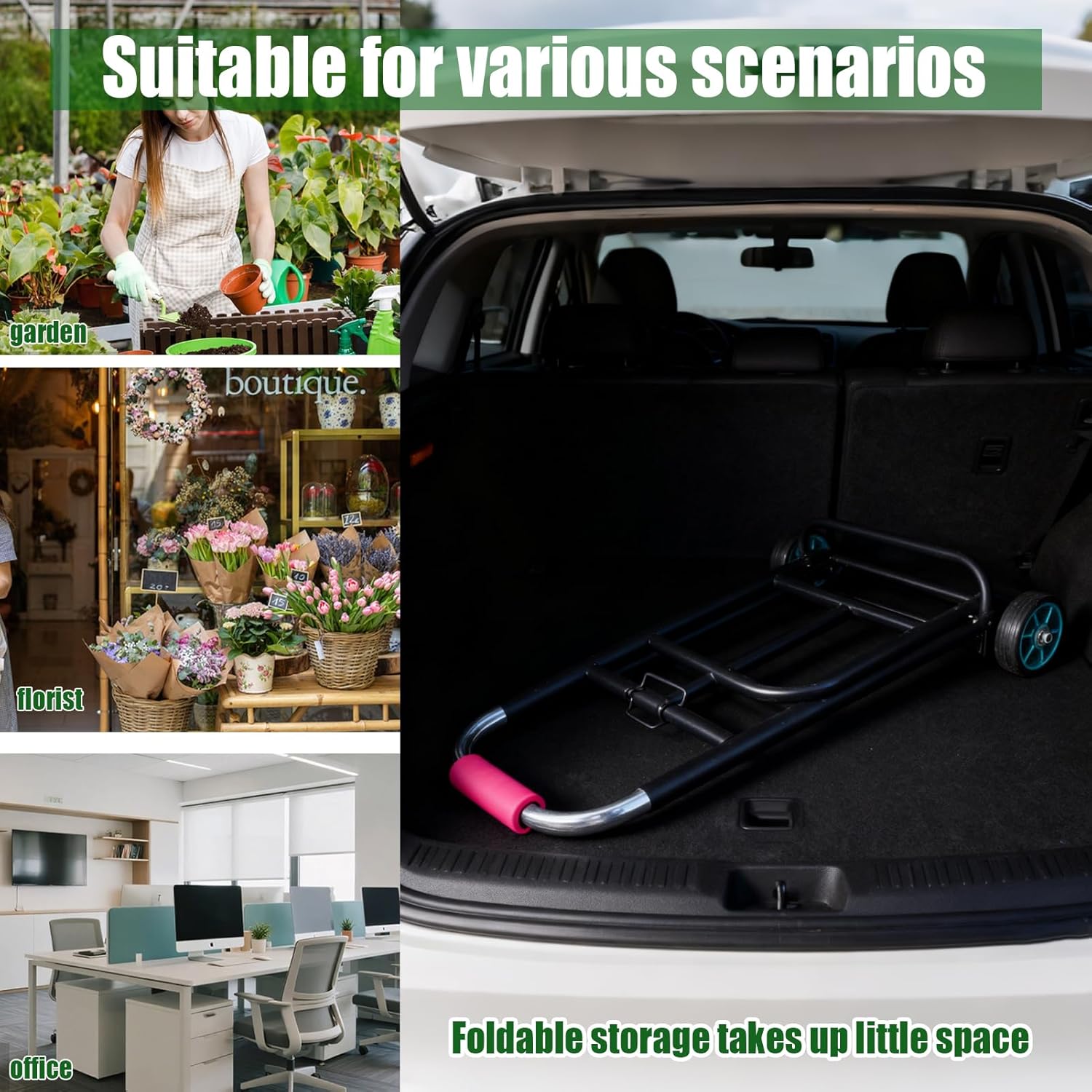 35.5 Inches Plant Caddy with Wheels,Adjustable Plant Transport Cart with Strap,Load Capacity of 120 Pounds Garden Plant Pot Mover Cart for Indoor and Outdoor Use