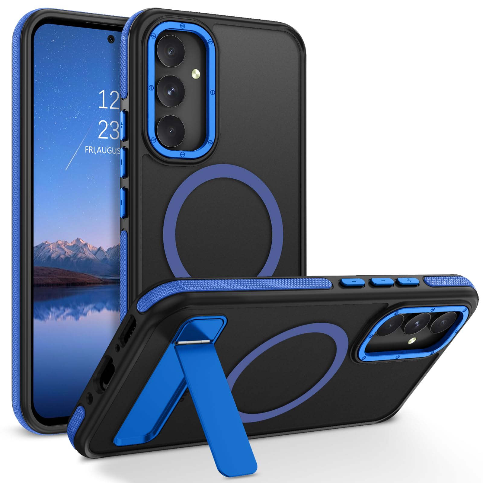 GUAGUA Compatible with Samsung Galaxy A54 Magnetic Case, Galaxy A54 Magsafe Cases Translucent Matte Scratch-Resistant Back Shockproof Invisible