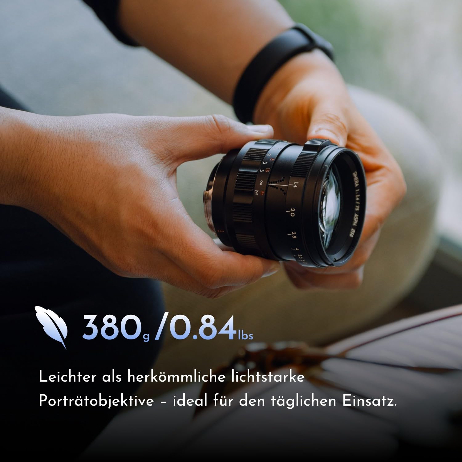 Thypoch Simera 75mm F1.4 M Mount Objektiv für Leica Kameras, MF Vollformat Festbrennweite mit Leica M-Mount Objektiv kompatibel M2 M4 M6 M9 M9-P M 240 M-P 240 M 262 M10-P M10-R M11 Silber