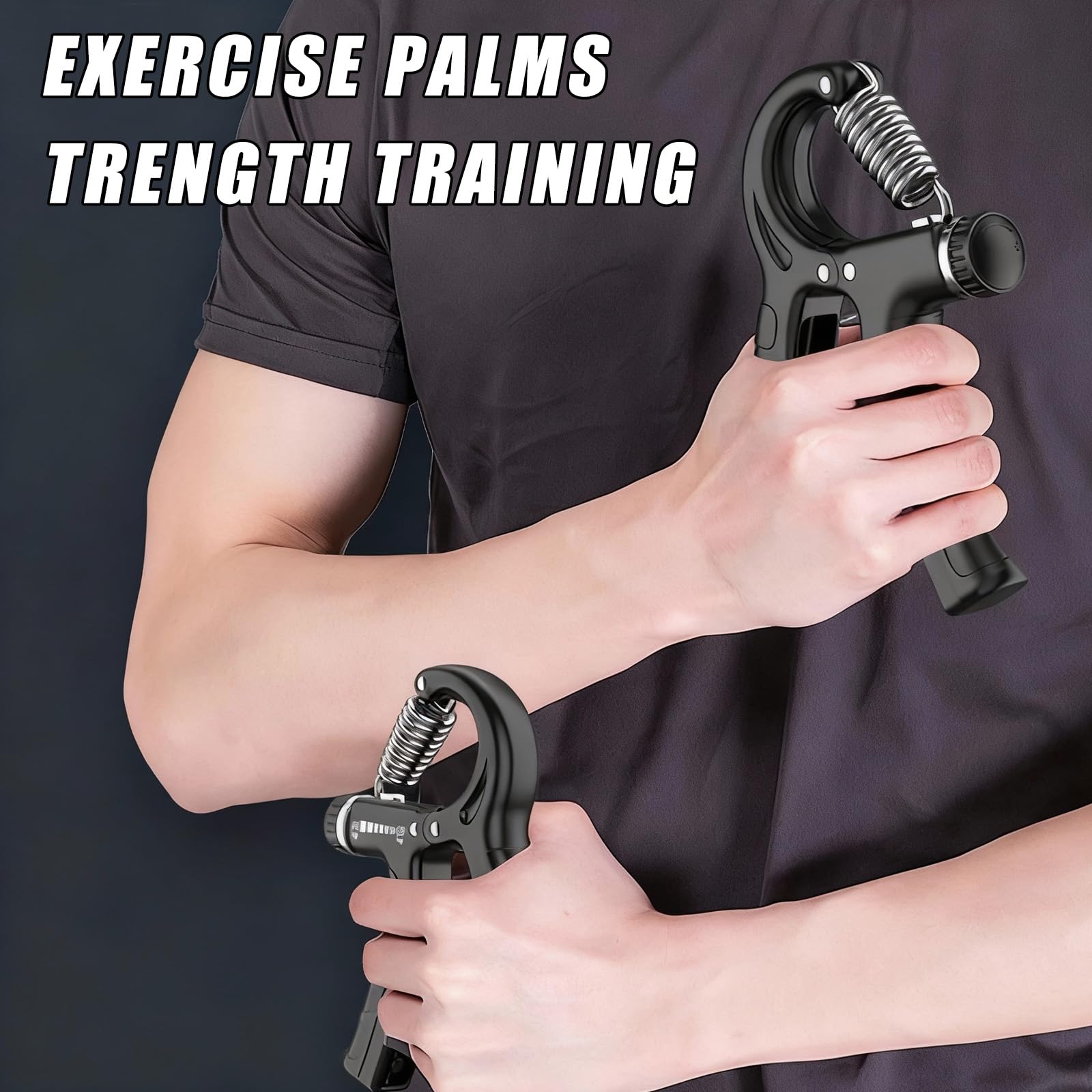 2er Set Einstellbarer Handtrainer 10–100 kg – Griffkraft- & Fingertrainer + Unterarmtrainer – Universal für Fitness, Klettern, Rehabilitation & Alltagsfitness
