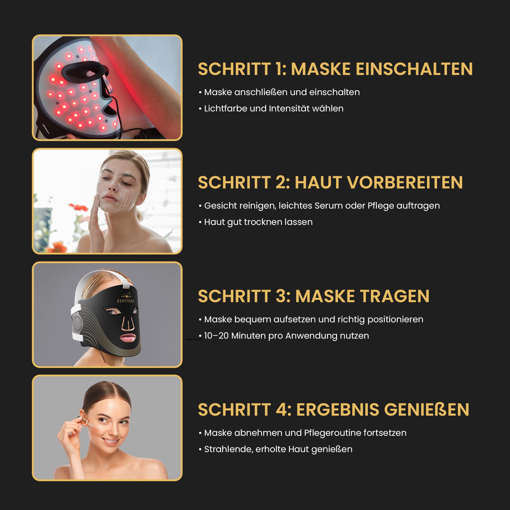LED Gesichtsmaske Rotlicht-Technologie, 7-Farben LED Lichtsystem für Gesicht und Haut, Anti-Aging, Faltenreduzierung und Hautverjüngung für alle Hauttypen, Heimgebrauch