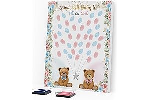 Gender Reveal Fingerprint Canvas: Capture Unforgettable Pregnancy Memories