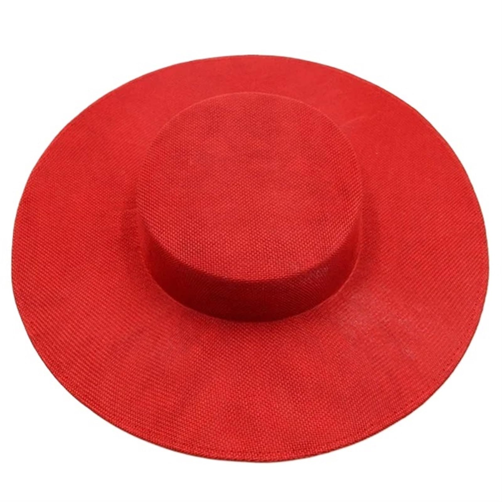 UALXPAO Wedding Hats 31CM Fascinates Base Big Cap Wedding Millinery Supplies DIY Hair Accessories Hat Women Church Headpiece for Tea Party,Weddings(Red)