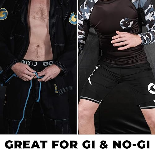 Miniatura 3 de Gold BJJ Pantalones cortos de compresión Jiu Jitsu - Capa base para agarre Gi y No-Gi - Short de artes marciales