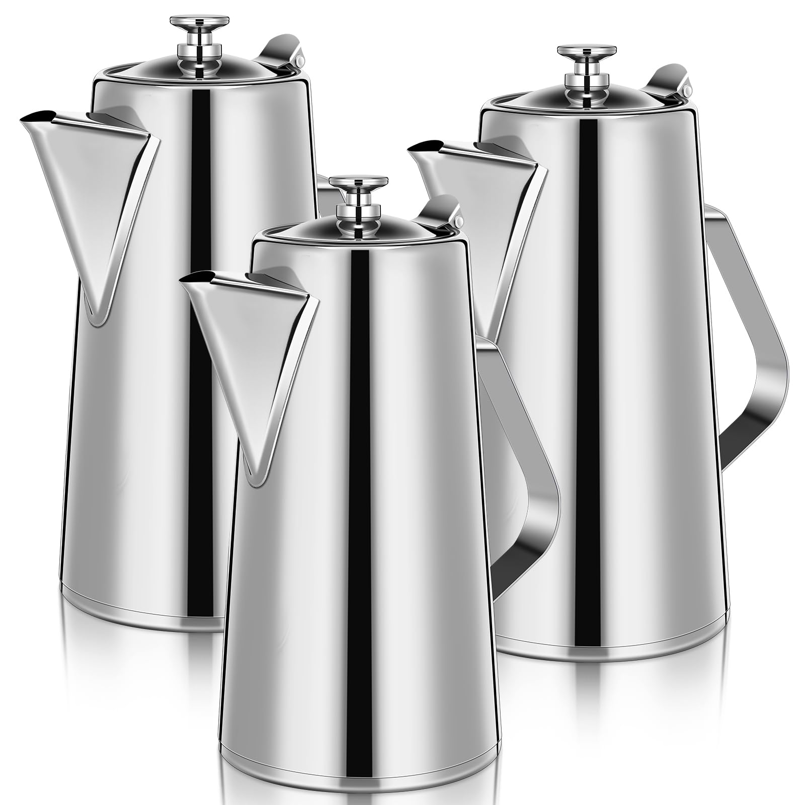 Amazon.com: Honeydak 3 Pcs Stainless Steel Pitcher with Lid 1.5